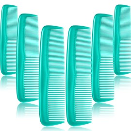 Leinuosen 12 Pieces Hair Combs Set Pocket Plastic Fine Tooth Dressing Comb for Women and Men, Peines Para Cabello(Cyan-blue)