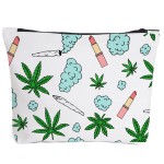 IHopes+ Funny Green Leaf Lipstick Makeup Bag for Women Best Friends Sister Teens Makeup Lover | Cute Leaf Lipstick Zipper Pouch Bag Cosmetic Travel Accessories Bag Toiletry Case