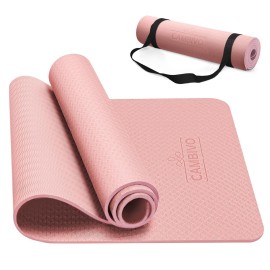 CAMBIVO Yoga Mat for Women Men Kids, 72 x 24 x 6mm Extra Thick TPE Yoga Mat Non Slip, Workout Mat with Carrying Strap for Yoga, Pilates,Stretching,Meditation and Floor Exercises