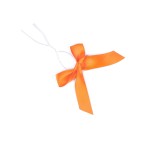 AKLVBL 50 Pack Orange Satin Ribbon Twist Tie Bows for Treat Bags, Gift Bags, Bakery Candy Bags and Package Decorating Ribbon Bow, Bowknot for Gifts