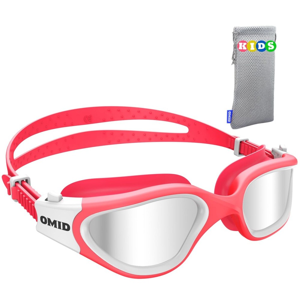 OMID Kids Swim Goggles, P2mini Polarized Swimming Goggles Comfortable for Age 6-14