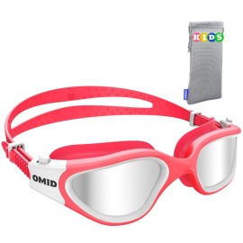 OMID Kids Swim Goggles, P2mini Polarized Swimming Goggles Comfortable for Age 6-14