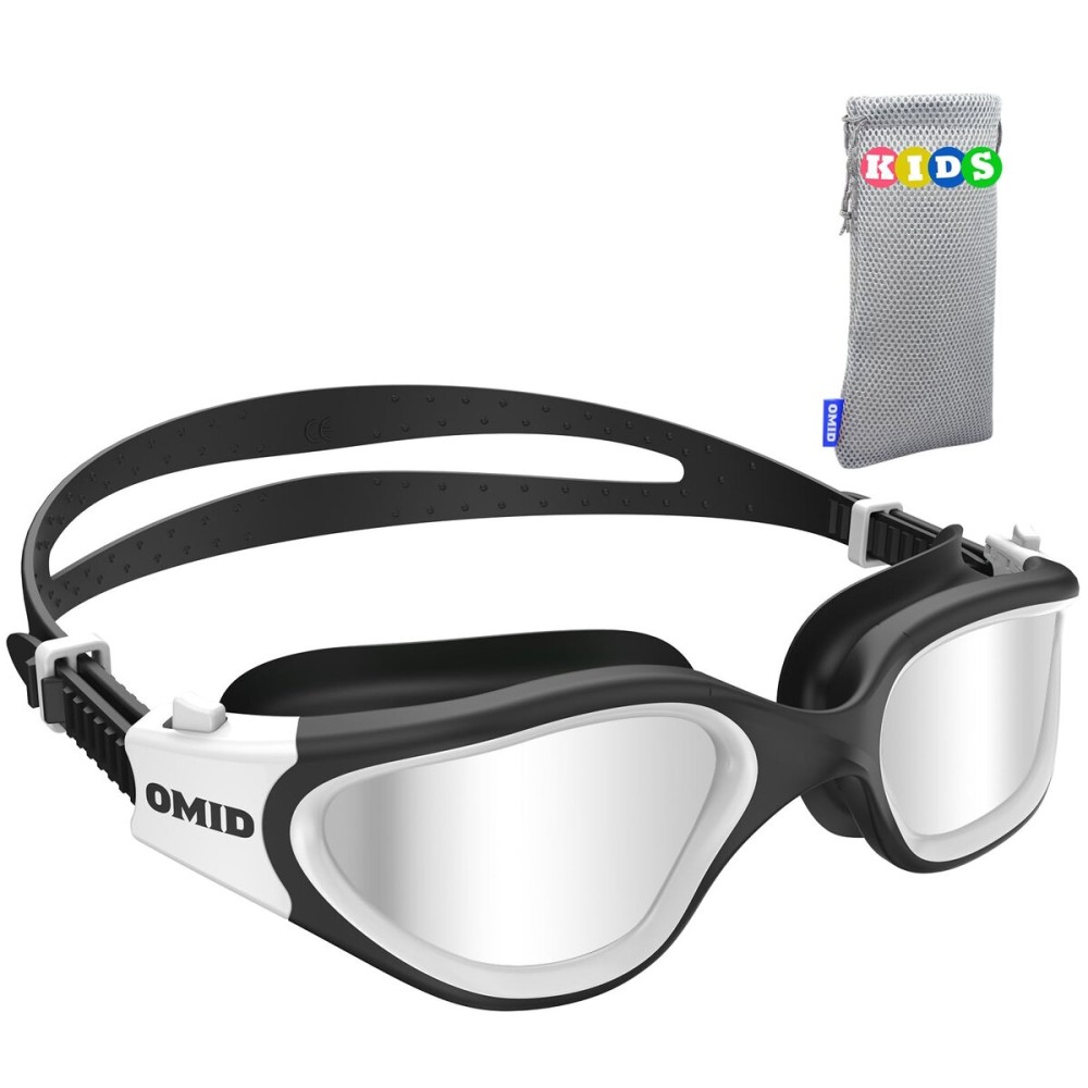 OMID Kids Swim Goggles, P2mini Polarized Swimming Goggles Comfortable for Age 6-14