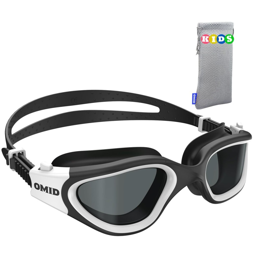 OMID Kids Swim Goggles, P2mini Polarized Swimming Goggles Comfortable for Age 6-14