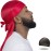 ForceWave Silky Durag for Men Wave Cap Satin Dorag for Men Women 360 Wave Red