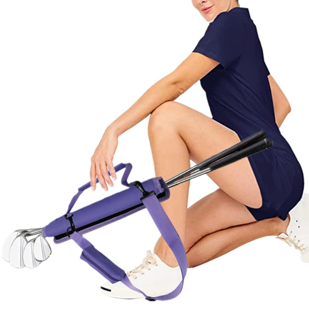 FINGER TEN Golf Club Bag Mini Lightweight for Men Women Ladies Kids with/Without Ball Pouch Pack, Portable for Driving Range Carrier Course Training Case (1Pc in Purple with Ball Pouch)