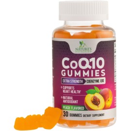 CoQ10 Gummies 100mg - 3X Strength, High Absorption, Antioxidant Supplement for Heart Health Support & Energy Production, Ultra Coenzyme Q10 Vitamins, Coq 10 Supplements, Non-GMO - 30 CoQ10 Gummies