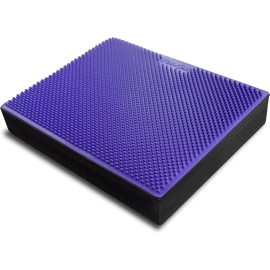 Yes4All Balance Pad Massage/Yoga Pad with Foot Massage Mat for Physical Therapy and Fitness Workout Training, Suitable for Home, Work, Rehabilitation- Purple X-Large
