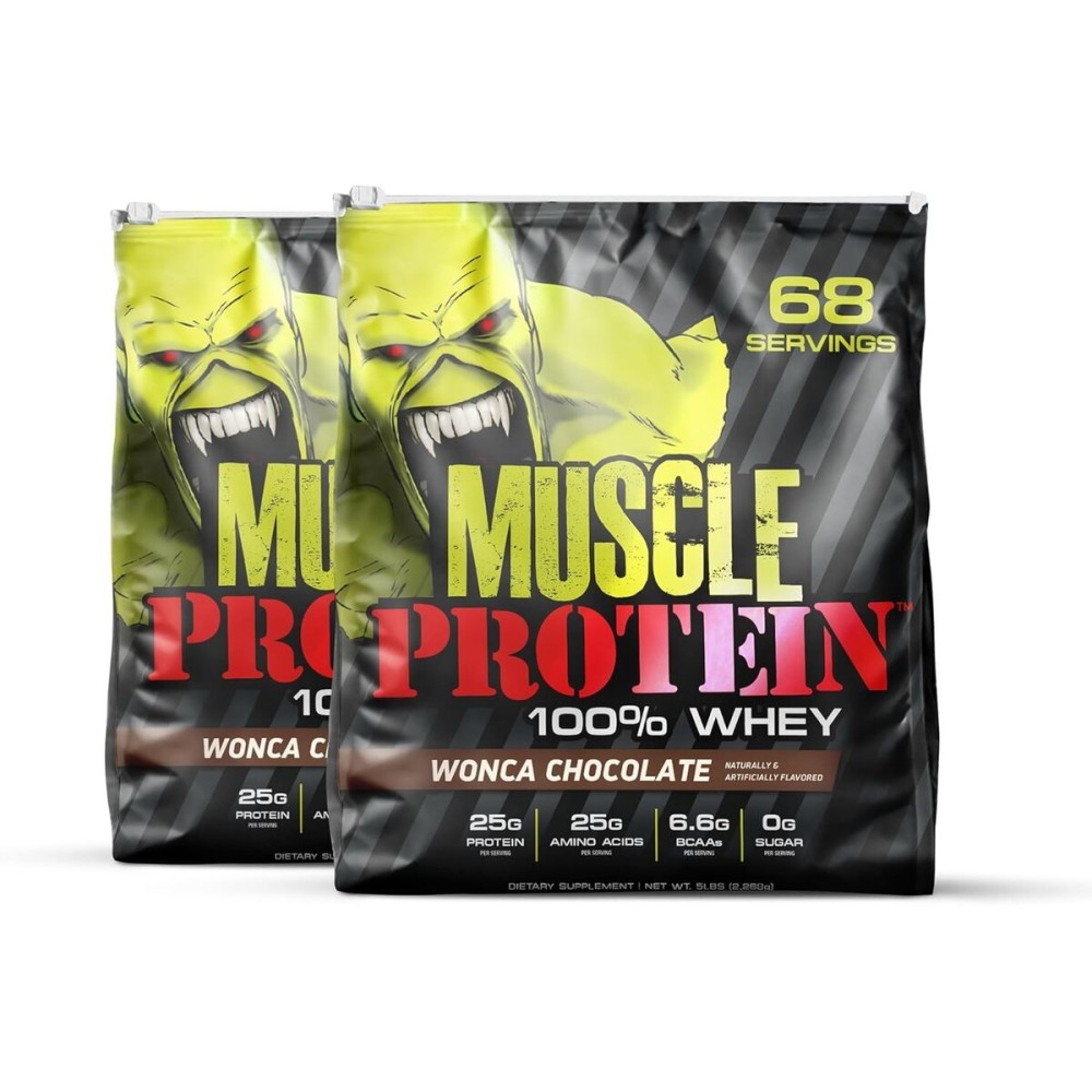COLOSSAL LABS Muscle Whey Protein Flavored Protein Powder, 25,000mg Amino Acids/Serving, Cold Filtered(Packaging May Vary) (10 Pound (Pack of 2), Chocolate)