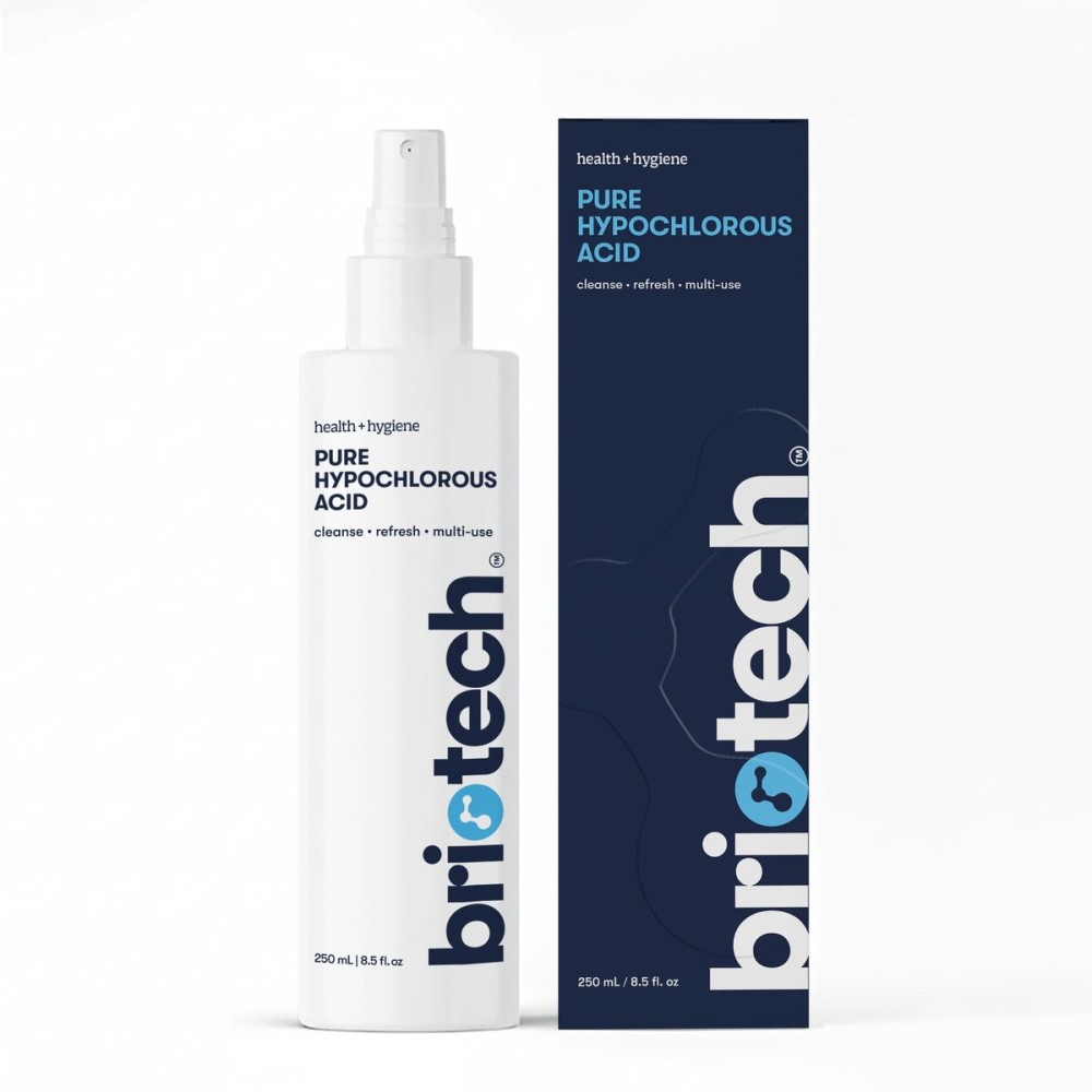 BRIOTECH Pure Hypochlorous Acid Spray and Cleanser, Original Premium HOCl Topical Solution, Multi-Purpose Cleaner, Family Approved & Pet Friendly, 8 fl oz