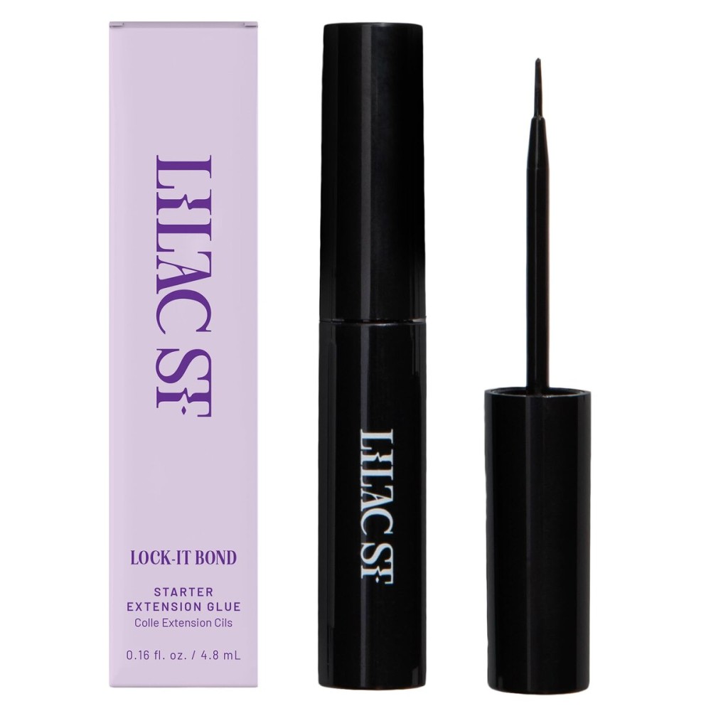 Lilac St - Lock-It-Bond (Black) - Beginner Lash Cluster Glue - Brush Tip Applicator - Strong Hold & Easy Removal - Waterproof - Sensitive Eyes Safe - Cruelty Free, Vegan, Women Founded - 0.16 fl oz