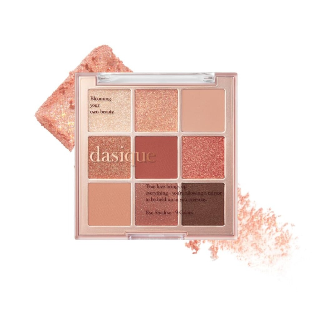 dasique Shadow Palette 02 Rose Petal I Cruelty-Free I 9 Blendable Shades in Smooth Matte and Shimmer Finishes with Gorgeous Pearls