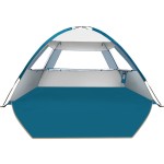 COMMOUDS Beach Tent Sun Shade for 3/4-5/6-7/8-10 Person, UPF 50+ Beach Sun Shelter Canopy Tent, Lightweight, Easy Set Up and Carry