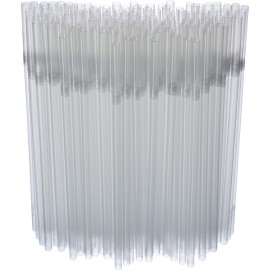 [500 Pack] Clear Flexible Plastic Drinking Straws Disposable Straw 8\'\' inches Tall