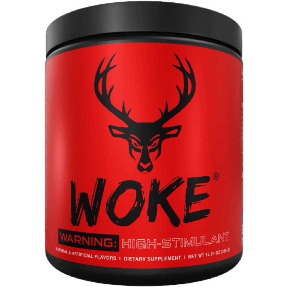 Bucked Up - Woke - HIGH STIM Pre Workout - Best Tasting - Focus Nootropic, Pump, Strength and Growth, 30 Servings (Strawberry Kiwi)