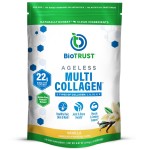 BioTrust Ageless Multi Collagen Peptides Powder - 5 Types (I, II, III, V, X) - Vanilla Collagen Powder for Women & Men - Hydrolyzed Protein - Grass Fed Beef, Fish, Chicken, Eggshell Membrane