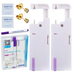 Firstomato 2PCS Disposable Ear Piercing Kit Ear Piercing Gun Self Use Ear Piercings Kit Cartilage Piercing Gun with Hypoallergenic Earrings(3mm,24kt Gold)