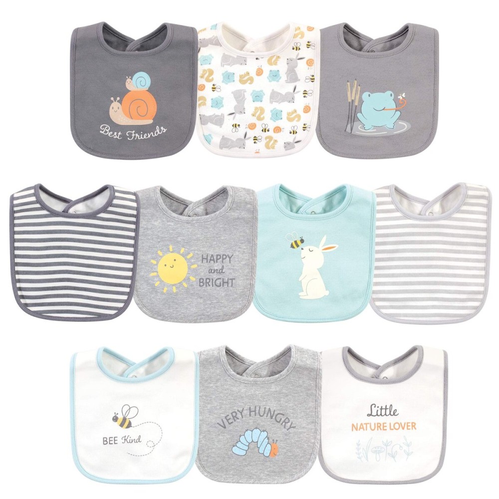 Hudson Baby Unisex Baby Cotton Bibs, Best Friends, One Size