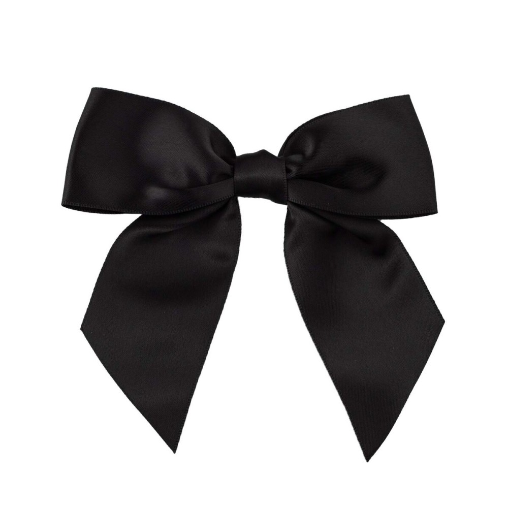 7Rainbows 20pcs Boutique 4.5 Black Satin Ribbon Bows for Craft Sewing Scrapbooking Wedding and Gift Wrapping