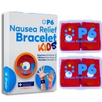 P6 Health Original Natural Anti-Nausea Relief Motion Car Sea Sickness Relief Children\'s Wrist Bands for Kids (2 Pack, Red - Red)