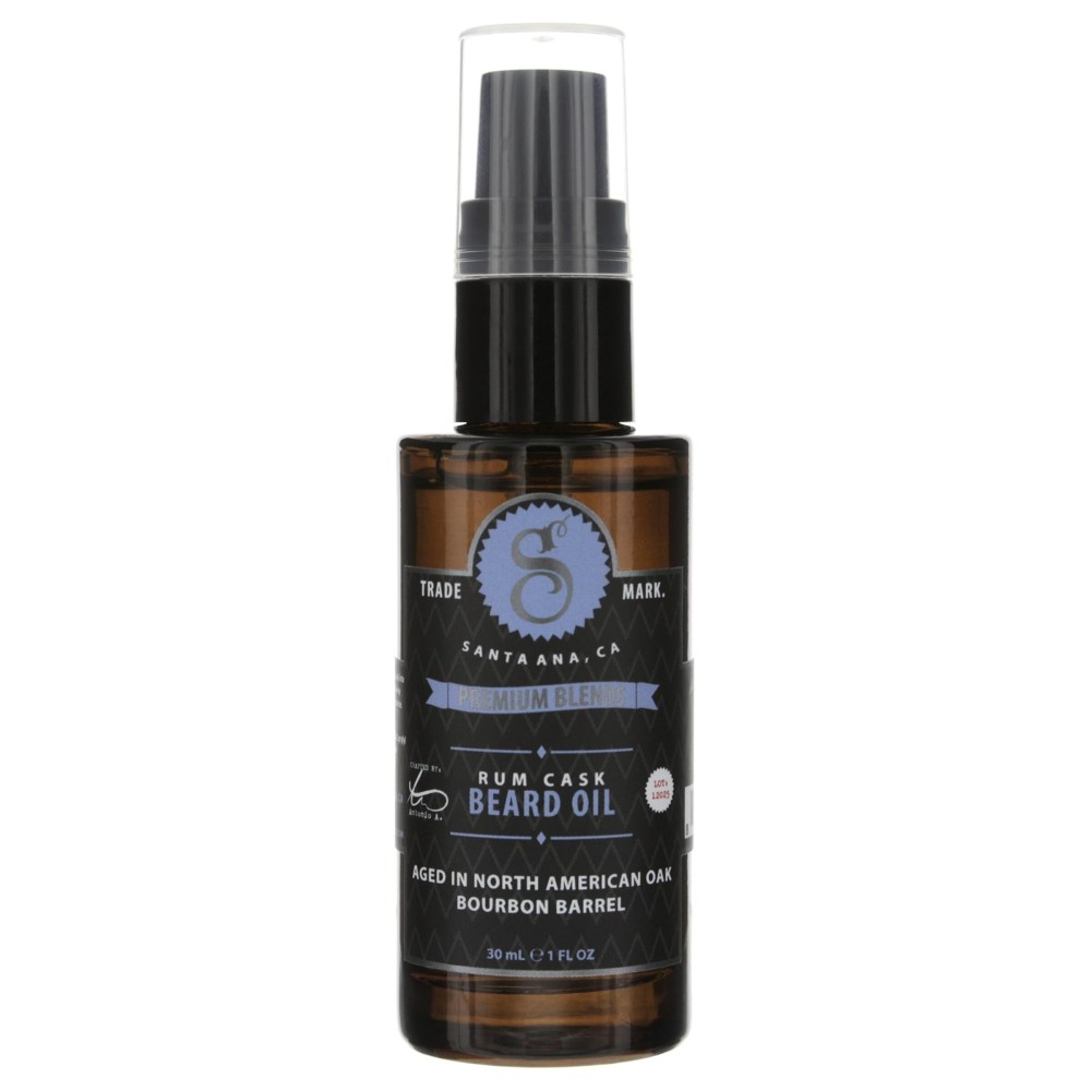 Suavecito Premium Blends Beard Oil - Leave-In Beard Conditioner For Softening Hair, Hydrating Skin, Eliminating Beard Dandruff, Healthy Beard Growth - Rum Cask Fragrance - 1 oz