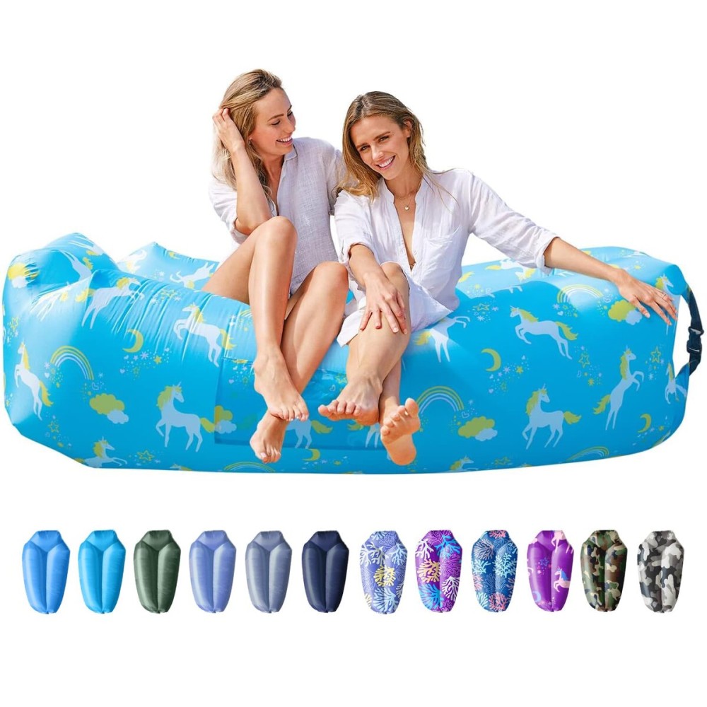 AlphaBeing Inflatable Lounger Beach Chair Accessories, Air Sofa Hammock Inflatable Couch for Camping Backyard Lakeside with Compression Sacks, Ideal Outdoor Gifts for Adults