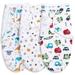 Bubble bear Baby Swaddle Blankets for Baby Boy Girl 0-3 Months,Hypoallergenic Skin-Friendly Swaddle,Cute Little Soccer Ball, Dinosaur, Adjustable Newborn Sleep Sack, 3 Pack
