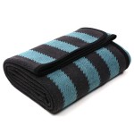 PuTian Merino Wool Blanket - 63 x 51 Thick Warm Soft Twin Bed Throw - Great for Camping, Outdoors, Travel, Car, Couch All Seasons Blue Stripe