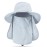 Fishing Hat for Men & Women, Outdoor UV Sun Protection Wide Brim Hat with Face Cover & Neck Flap Grey