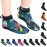 OMGear Water Socks Neoprene Socks Beach Booties Shoes 3mm Glued Blind Stitched Anti-Slip Wetsuit Boots Fin Swim Socks (3mm Low Cut/Leaf, M(Men 8-9,Women 9-10))