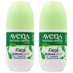 Avena Instituto Espanol Deodorant Roll-On Fresh, Anti-transpirant, Long-Lasting, Non-Alchohol, 2-Pack of 2.53 FL Oz each, 2 Bottles