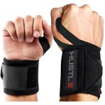 Hustle Athletics Wrist Wraps for Weightlifting - 18 & 12 Premium Wrist Support Weight Lifting Wraps to Lift Heavier & Train Harder - Heavy Duty Powerlifting & Bench Press Gym Straps for Men & Women