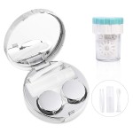 Contact Lens Travel Kit with Cleaner Washer, Portable Contact Box with Mirror Tweezers Remover Tool Solution Bottle for Daily Outdoor (Silver)