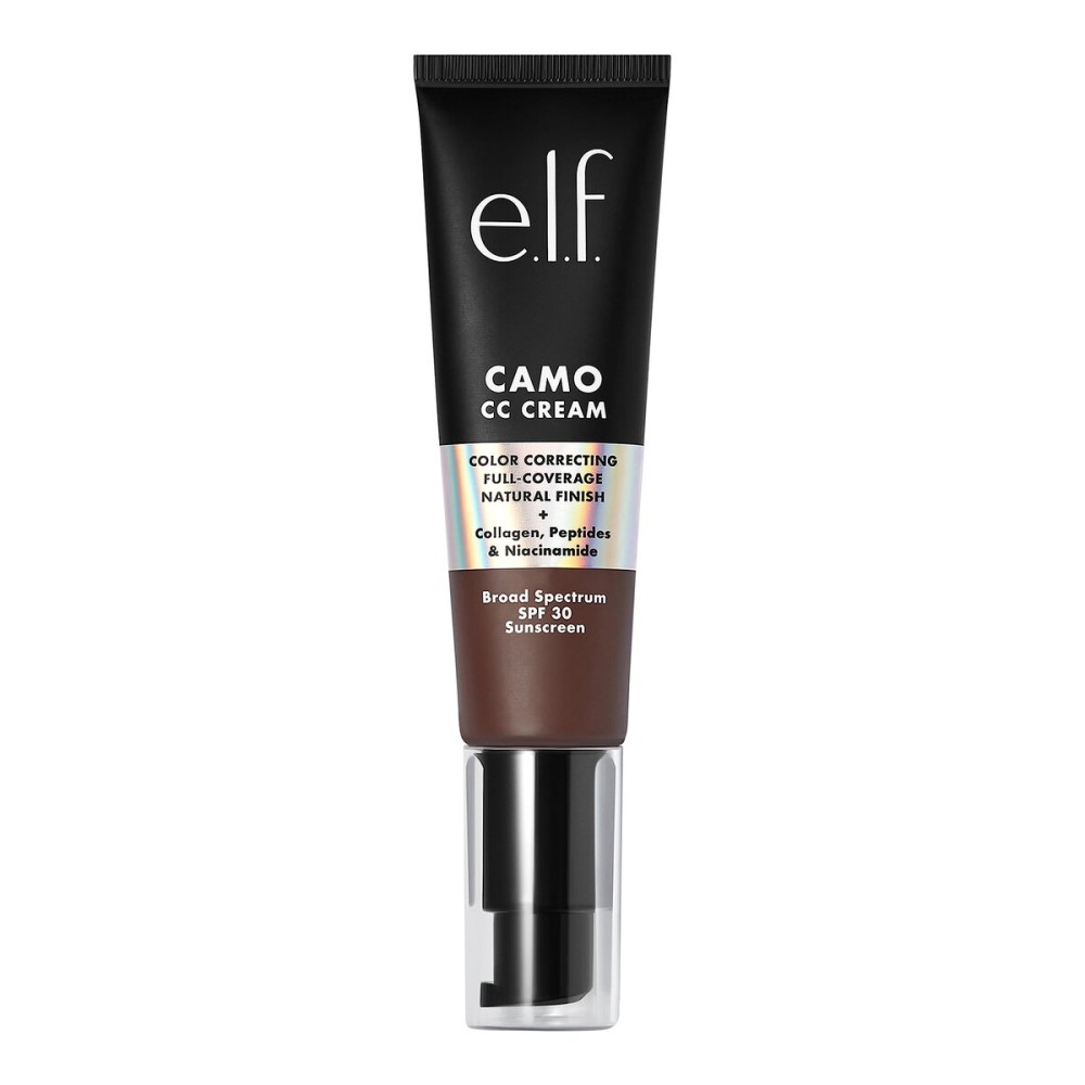 e.l.f. Camo CC Cream, SPF 30 Color-Correcting Medium-To-Full Coverage Face Foundation, Delivers An Airbrushed Finish, Vegan & Cruelty-Free, Rich 640 W