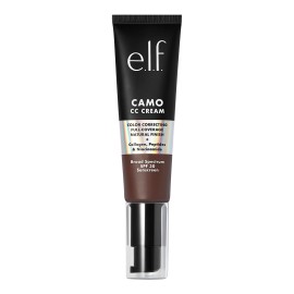 e.l.f. Camo CC Cream, SPF 30 Color-Correcting Medium-To-Full Coverage Face Foundation, Delivers An Airbrushed Finish, Vegan & Cruelty-Free, Rich 640 W