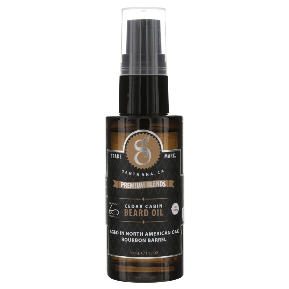 Suavecito Premium Blends Beard Oil - Leave-In Beard Conditioner For Softening Hair, Hydrating Skin, Eliminating Beard Dandruff, Healthy Beard Growth - Cedar Cabin Fragrance - 1 oz