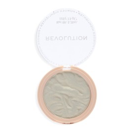 Revolution Beauty London, Reloaded Pressed Powder Highlighter, Intensely Pigmented for a High Impact Dewy Finish, Golden Lights, 0.22 Oz