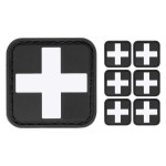 LIVANS Medic Red Cross Patch, First Aid Morable Patch Perfect for Tactical IFAK, EMT Trauma Pouch 1.5-Inch 3D High Relief Patch Nurse Doctor Emergency Logo PVC Rubber Bundle 6 Pieces