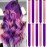 LADYAMZ Clip in Hair Extensions 10 PCS, 22 In Purple and Pink Hair Extensions, Long Straight Synthetic Hairpieces for Women
