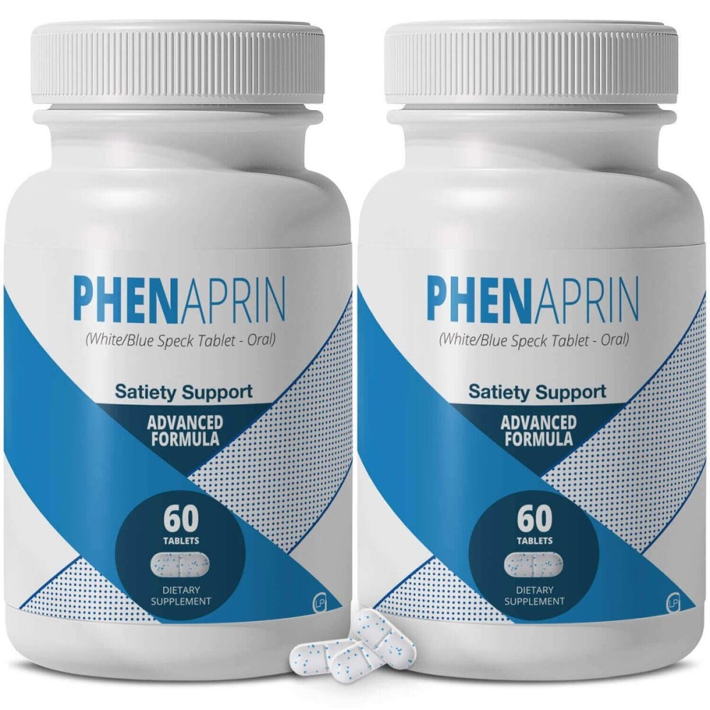 PhenAprin Advanced Diet Pills (Pack of 2) - 120 Tablets - Appetite Suppressant & Thermogenic Fat Burner for Women & Men - 2 Month Supply of Energy & Metabolism Support