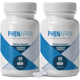 PhenAprin Advanced Diet Pills (Pack of 2) - 120 Tablets - Appetite Suppressant & Thermogenic Fat Burner for Women & Men - 2 Month Supply of Energy & Metabolism Support