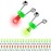 OHOH LED Night Fishing Rod Bite Bait Alarm Light with Twin Bells Ring Fishing Bite Alarm Indicator (20 Red Lights and 20 Green Lights)