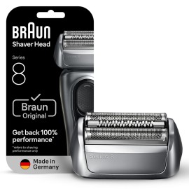 Braun Series 8 83M Electric Shaver Head Replacement Cassette, Silver