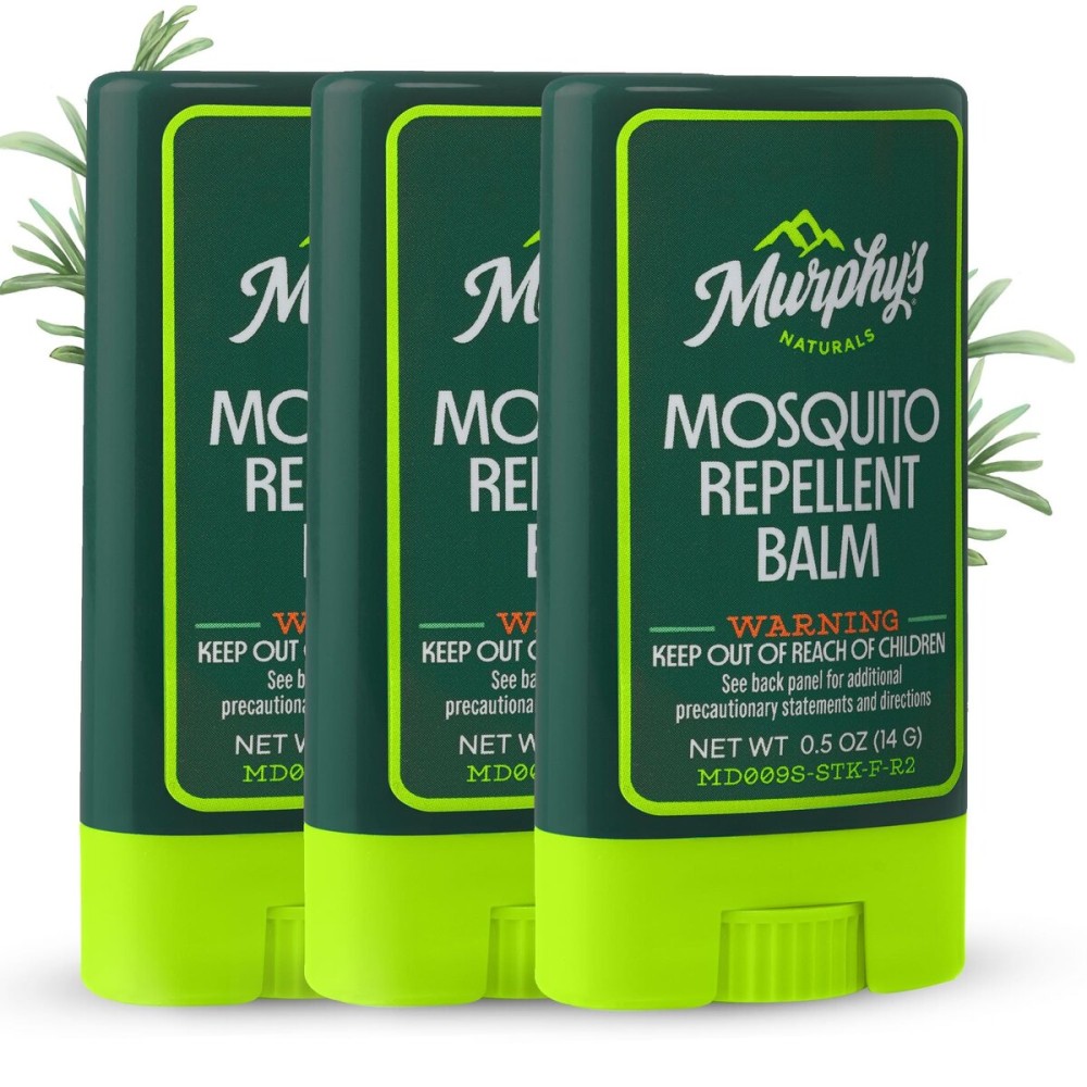 Murphy\'s Naturals Mosquito Repellent Balm Stick, Plant-Based, Natural Ingredients, Travel-Pocket Size, 0.5oz Each, 3-Pack