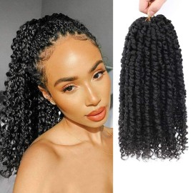 Passion Twist Hair - 8 Packs 14 Inch Passion Twist Crochet Hair For Women, Crochet Pretwisted Curly Hair Passion Twists Synthetic Braiding Hair Extensions (14 Inch 8 Packs, 2)