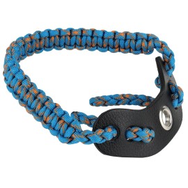SUNYA Archery Bow Wrist Sling, 550 Paracord Strap Comfortable on Hand.100% Full Grain Leather Yoke, Multiple Camo Colors.Fit Compound Bow Stabilizer & Recurve. (Lily 36)