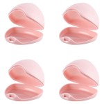 Accmor Pacifier Case, Pacifier Holder Case, Pacifier Container for Travel, BPA Free, Pink, 4 Pack