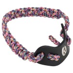 SUNYA Archery Bow Wrist Sling, 550 Paracord Strap Comfortable on Hand.100% Full Grain Leather Yoke, Multiple Camo Colors.Fit Compound Bow Stabilizer & Recurve (Camo 37)