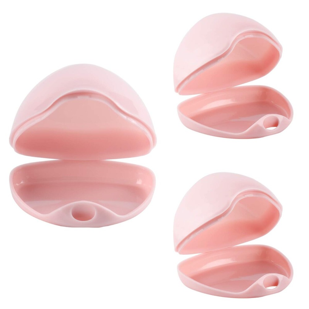 Accmor Pacifier Case, Pacifier Holder Case, Pacifier Container for Travel, BPA Free, Pink, 3 Pack