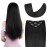 20 Hair Extensions Clip in Human Hair for Women - Silky Straight Remy Real Long Human Hair Clip on 75grams 4pieces Jet Black 1 Color